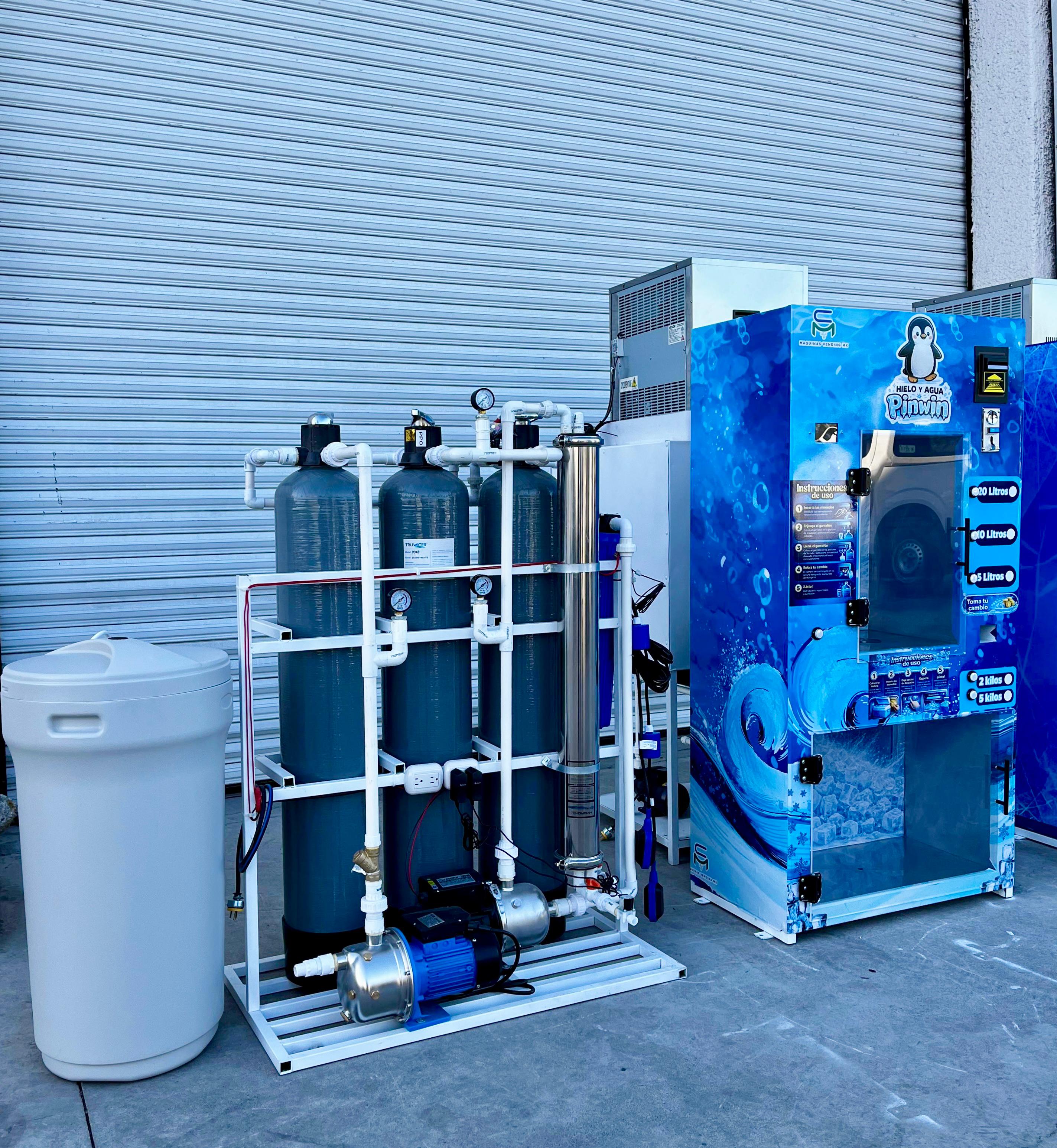 Vista frontal del equipo duplex fijo MC VENDING SYSTEMS