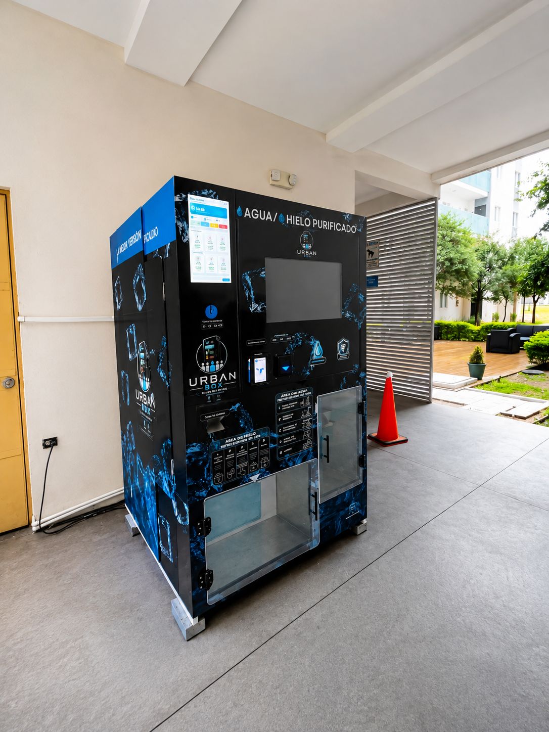 Kiosco dúplex móvil de agua purificada y hielo MC VENDING SYSTEMS