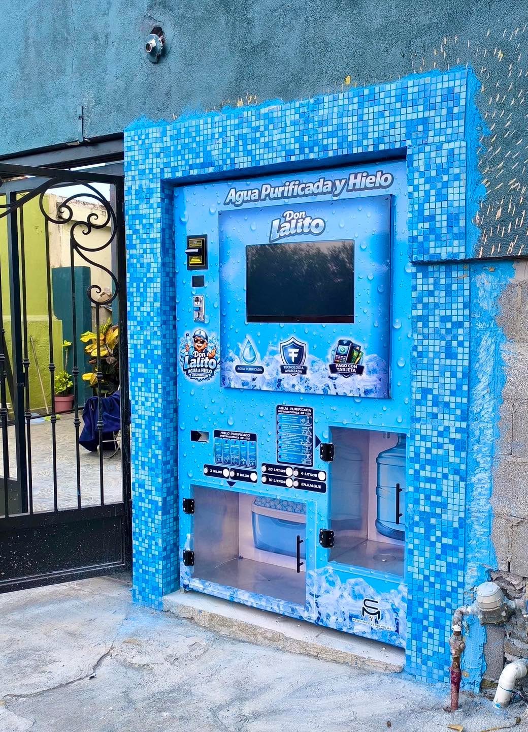 Equipo de agua e hielo instalado en operación comercial