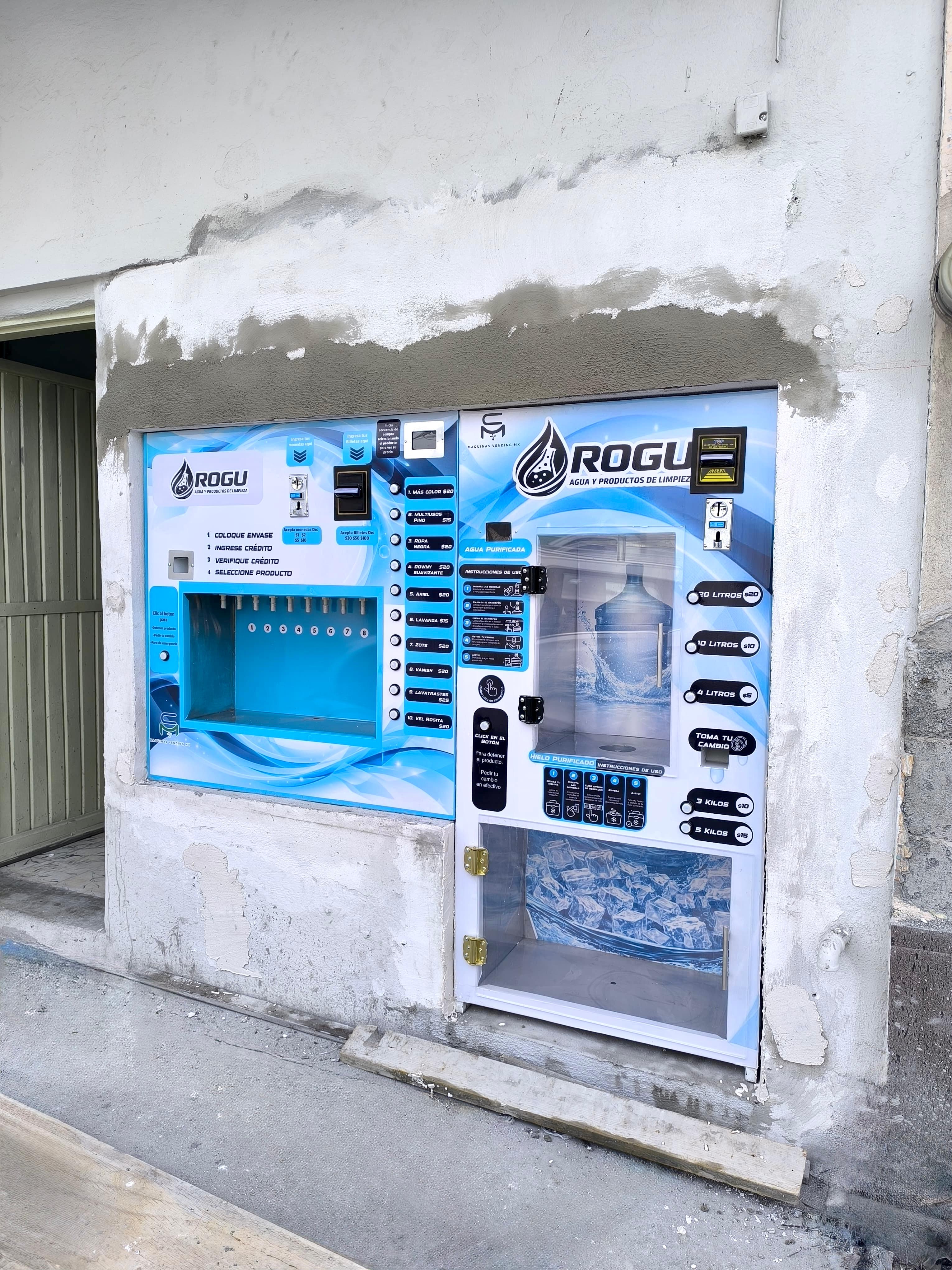 Equipo combinado instalado en fachada exterior